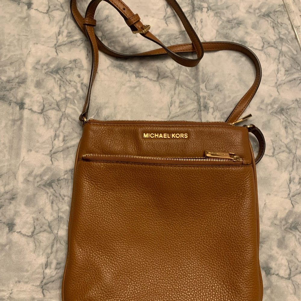 Michael Kors Brown Leather Crossbody Bag